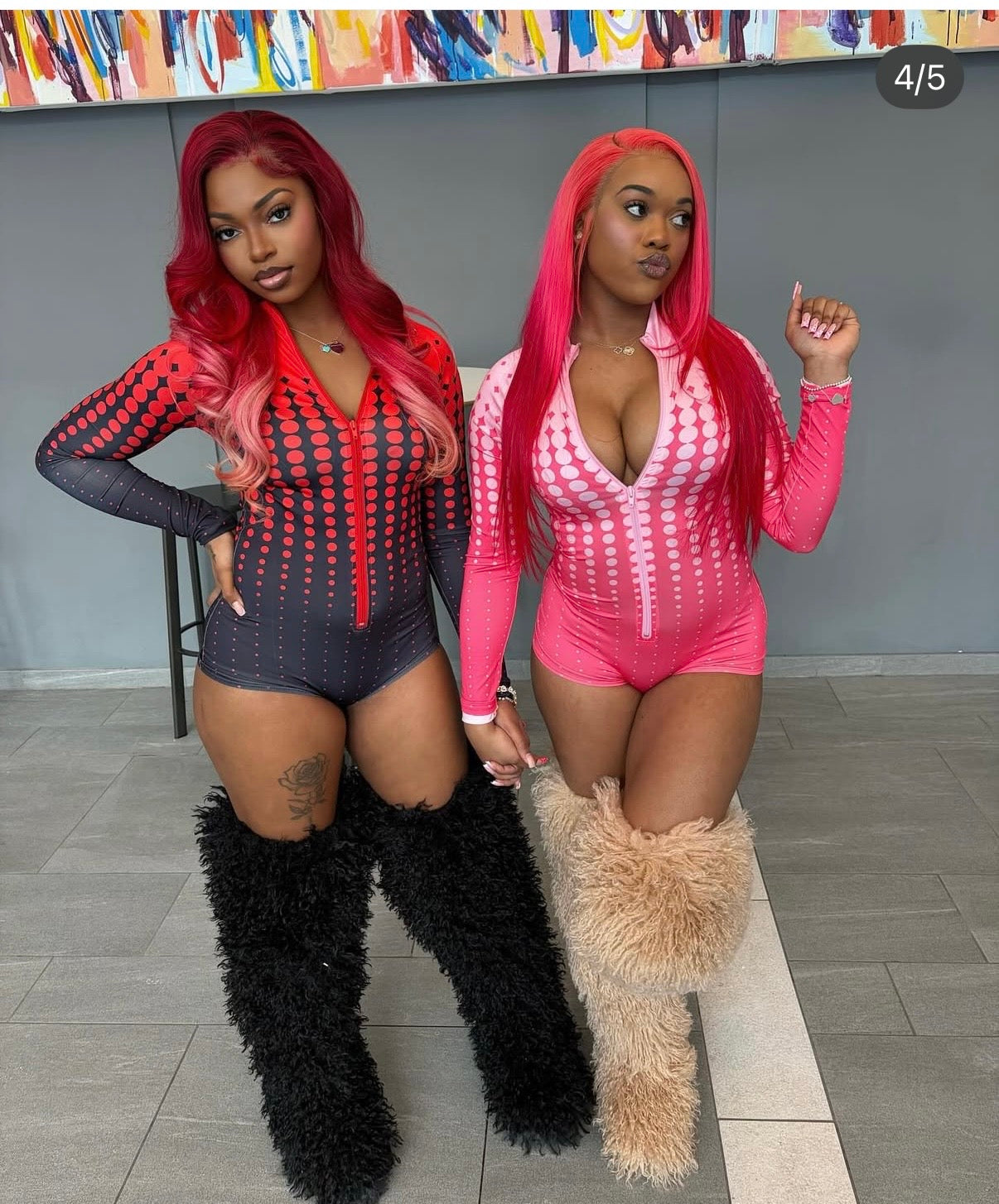 Pink fun girl bodysuit