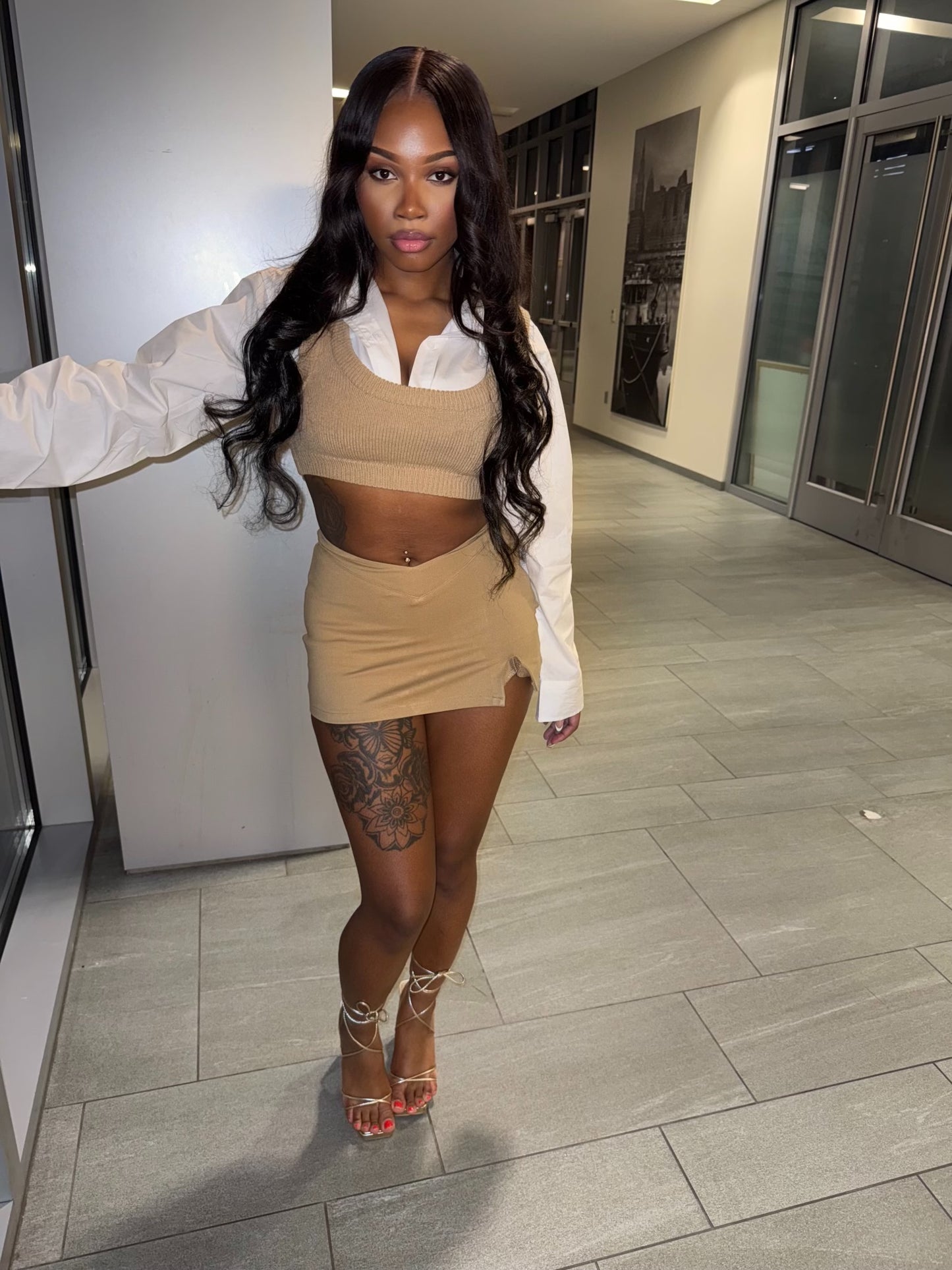 Tan School Girl Set