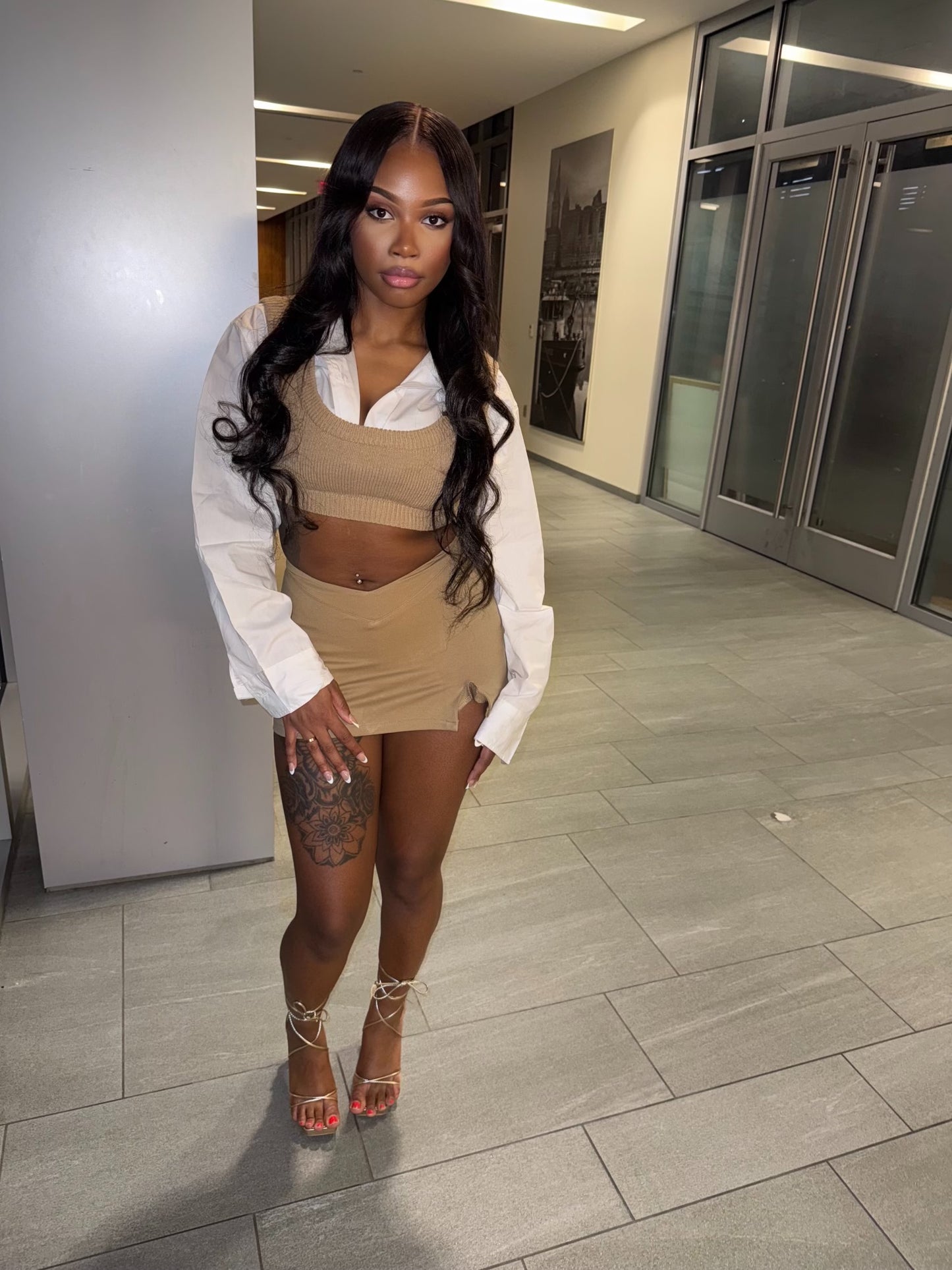 Tan School Girl Set