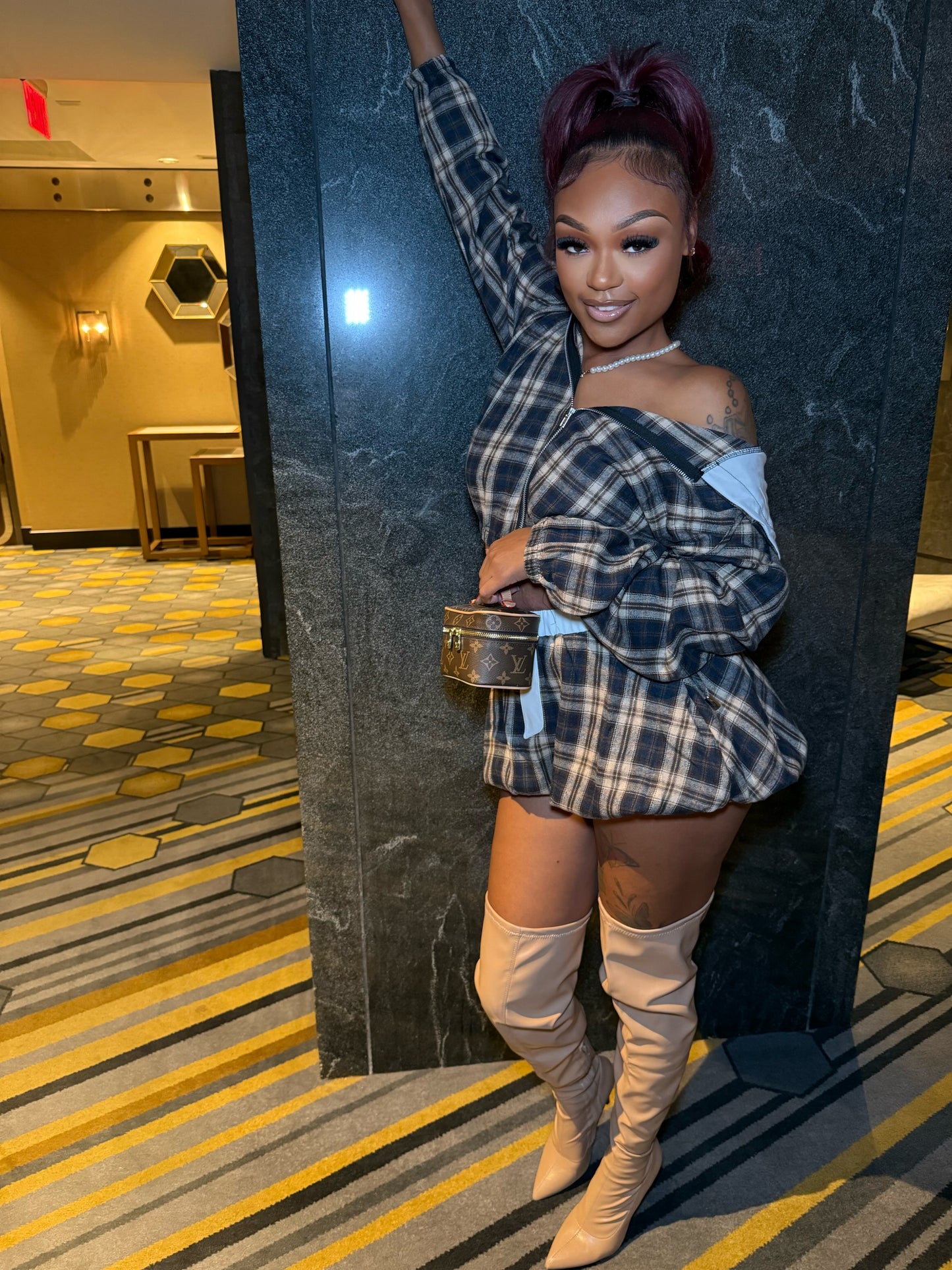 Plaid Skirt Set