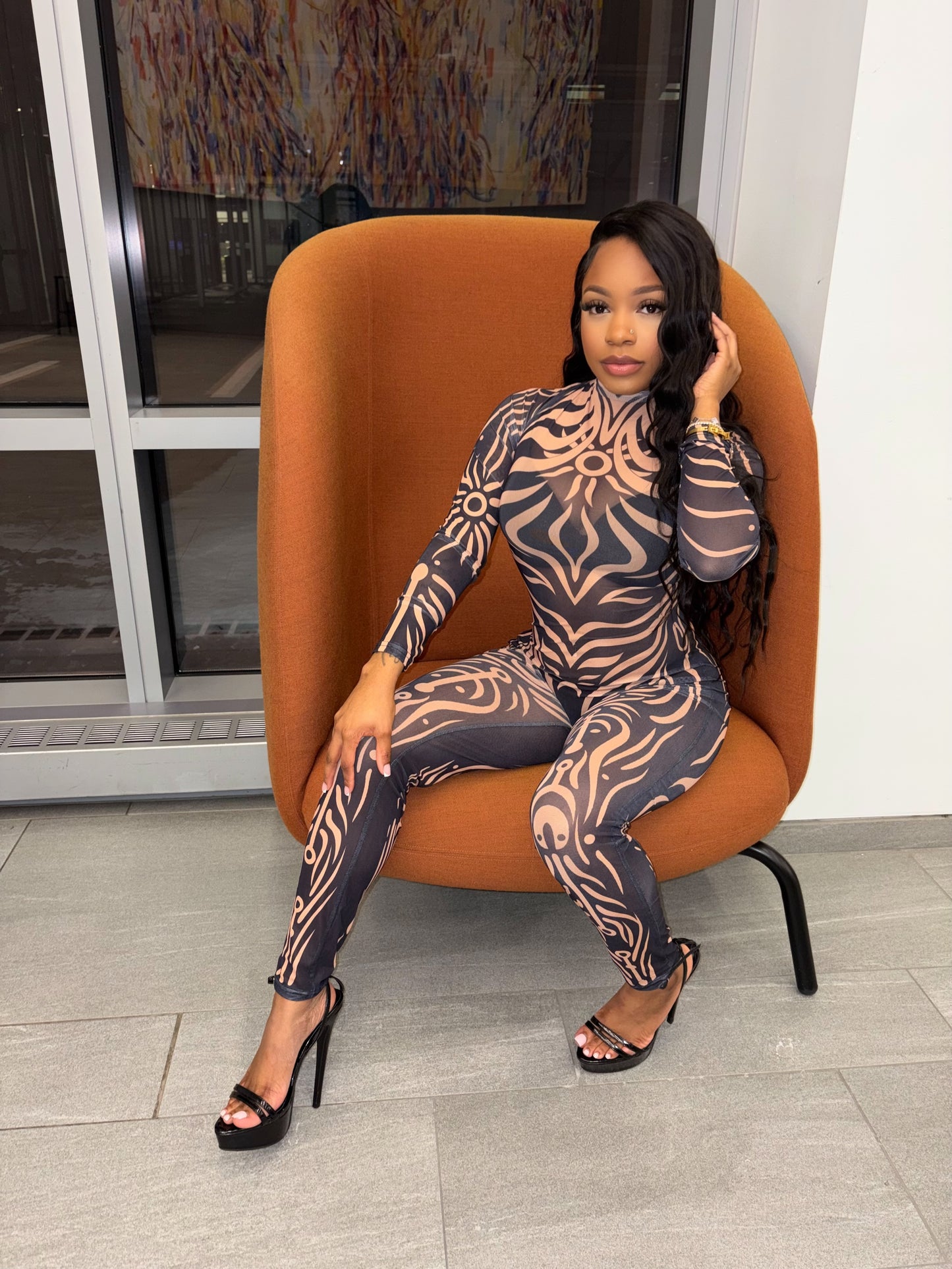 Zebra body suit