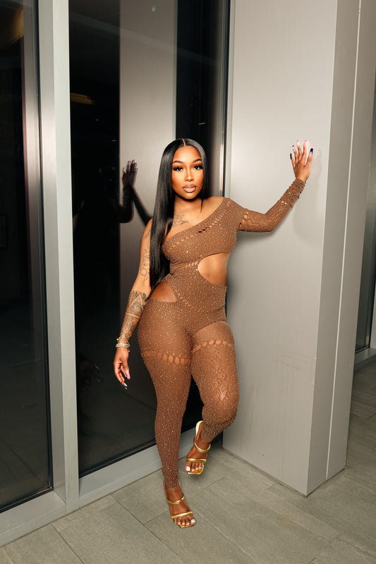 Brown Shimmer Bodysuit