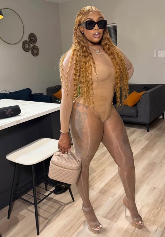 Beige Mesh BodySuit