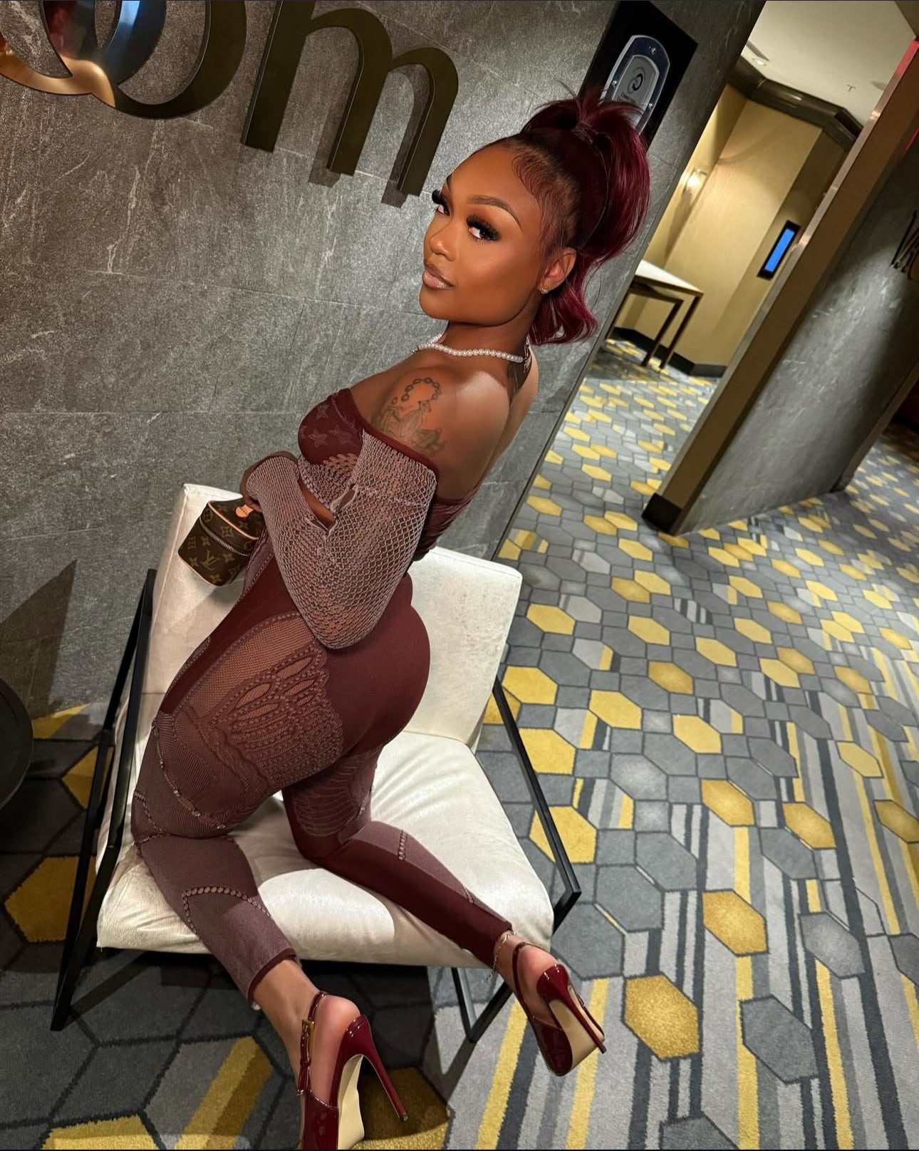 Red Shimmer Set (Pants)