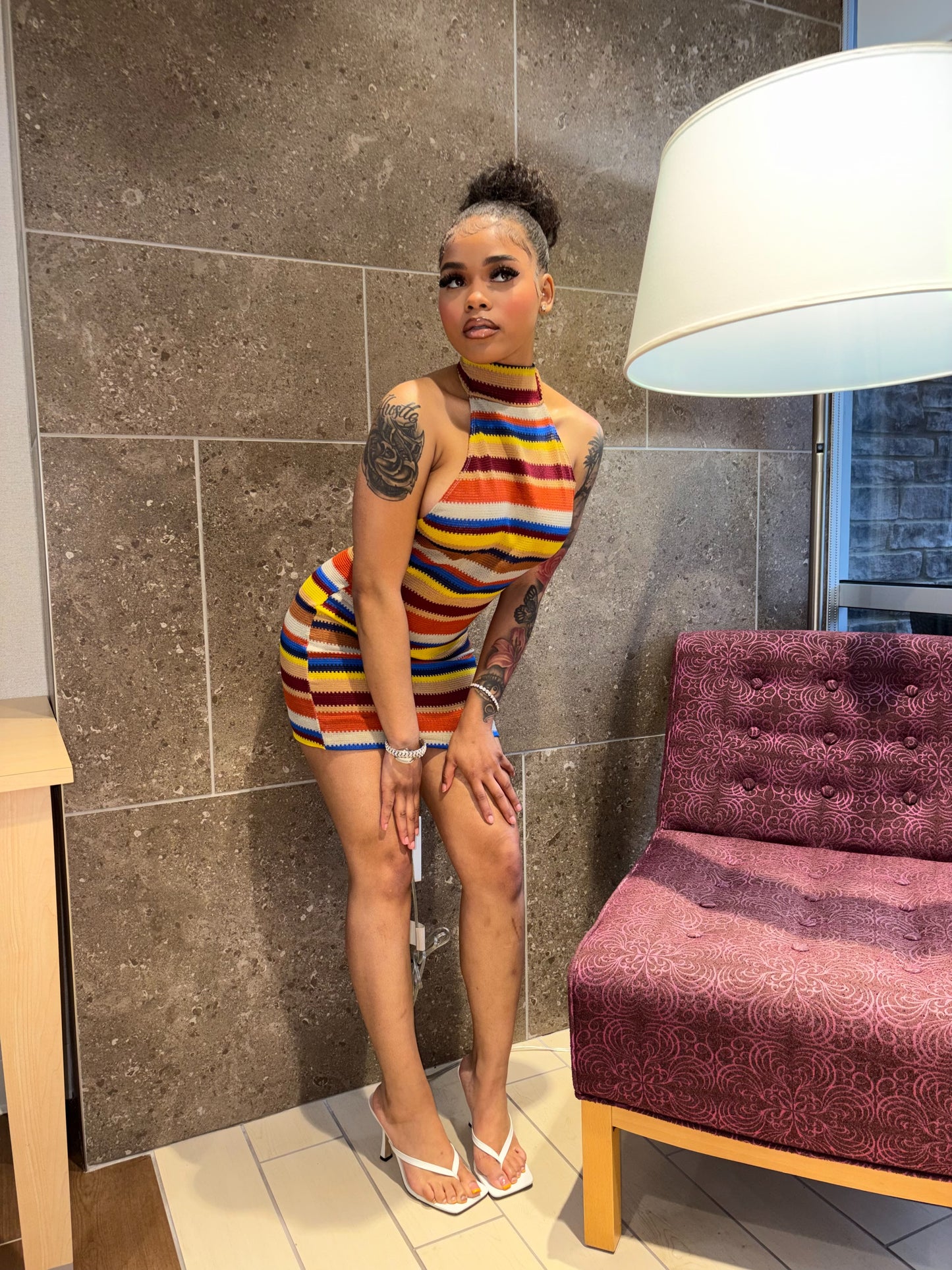 Crochet Mini Dress