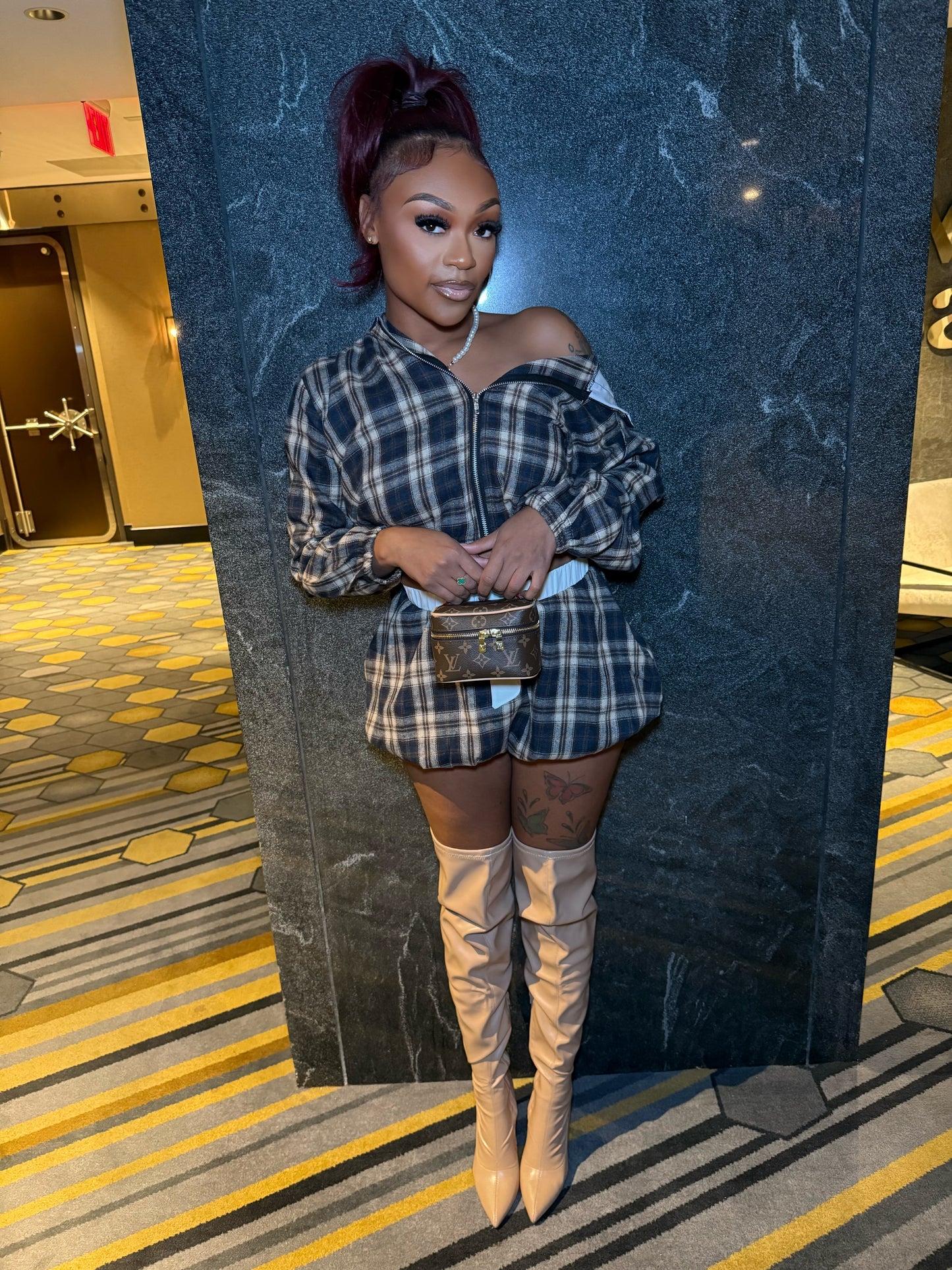 Plaid Skirt Set