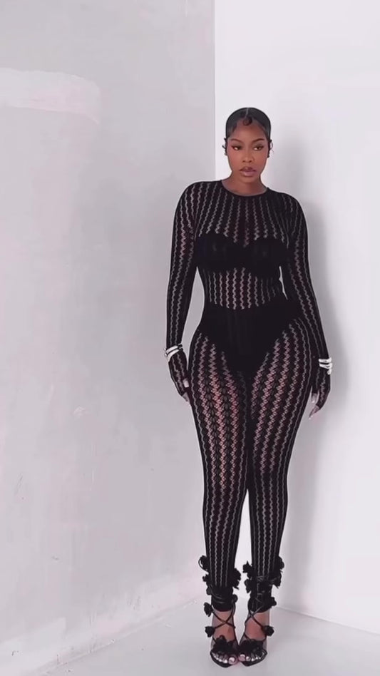 Black Hollywood body suit